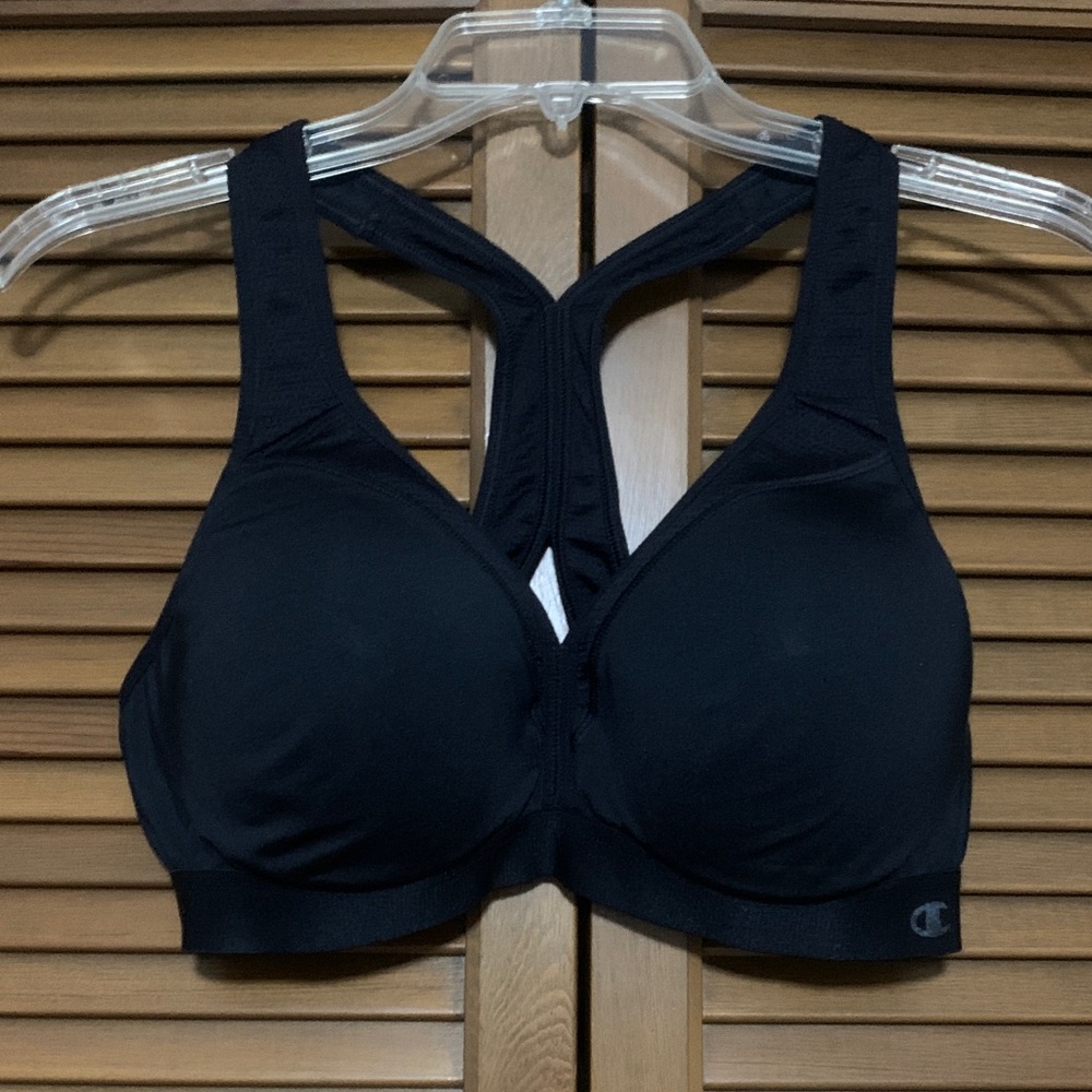 Champion Sports Bra Black No Size Tag Approx M-L